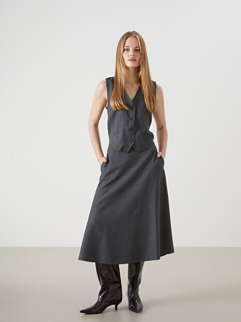 Natuvera Beli Lastikli Kadın Etek - W4M167Z8-Z7Z