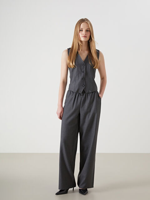 Natuvera Beli Lastikli Kadın Pantolon - W4M178Z8-Z7Z