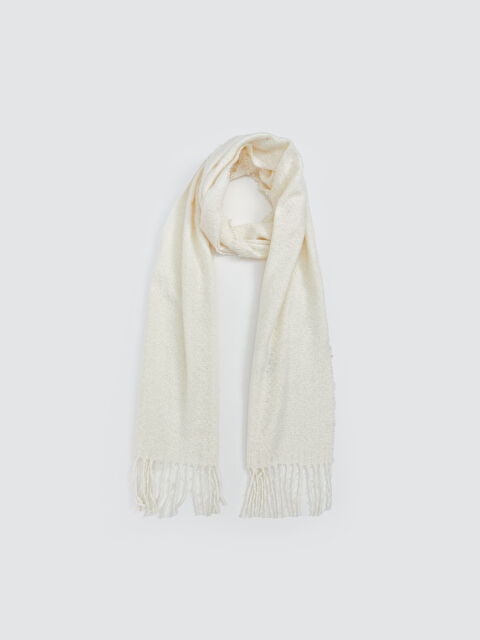 LCW ACCESSORIES Düz Püsküllü Kadın Atkı - W4M187Z8-V9H