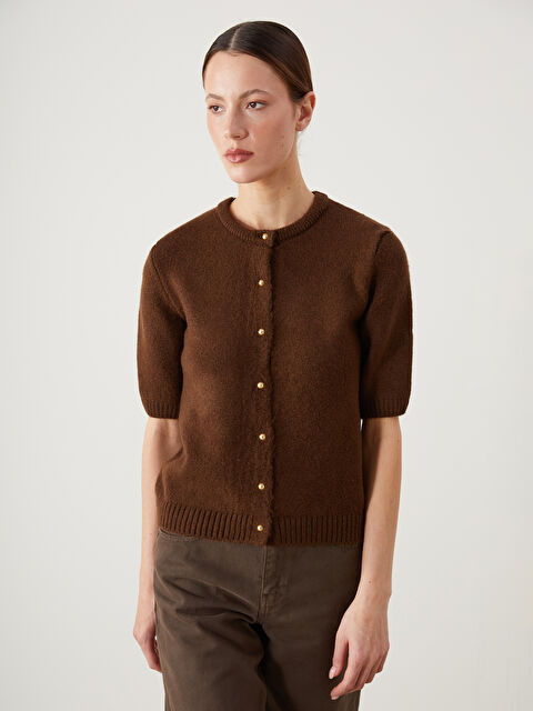 LCW Vision Bisiklet Yaka Kadın Triko Hırka - W4M193Z8-DJ7