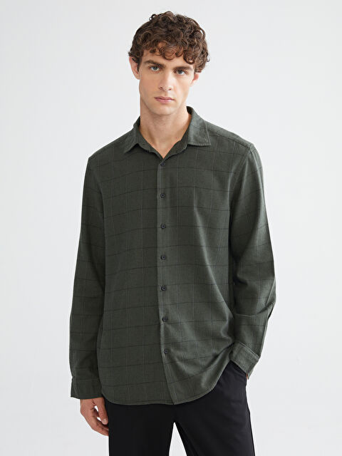 SOUTHBLUE Regular Fit Uzun Kollu Ekose Erkek Gömlek - W4M214Z8-LYP