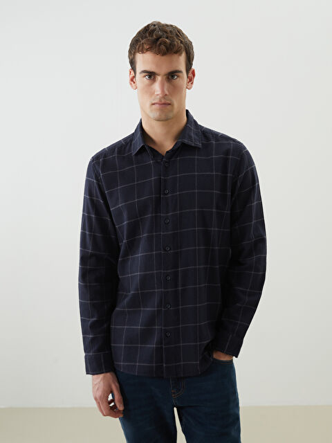 SOUTHBLUE Regular Fit Uzun Kollu Ekose Erkek Gömlek - W4M214Z8-RFH