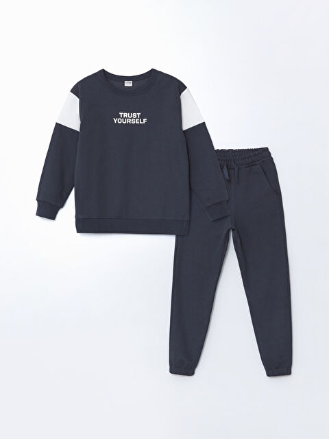 LCW Kids Bisiklet Yaka Erkek Çocuk Eşofman Takımı - W4M273Z4-R17