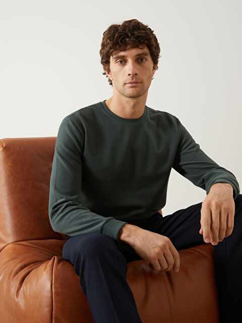 SOUTHBLUE Bisiklet Yaka Uzun Kollu Erkek Sweatshirt - W4M290Z8-J2L