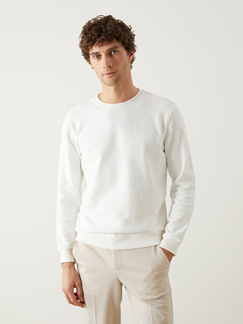 SOUTHBLUE Bisiklet Yaka Uzun Kollu Erkek Sweatshirt - W4M290Z8-R9J