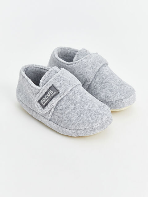 LCW STEPS Cırt Cırtlı Kadife Erkek Bebek Ev Ayakkabısı - W4M338Z1-G6V