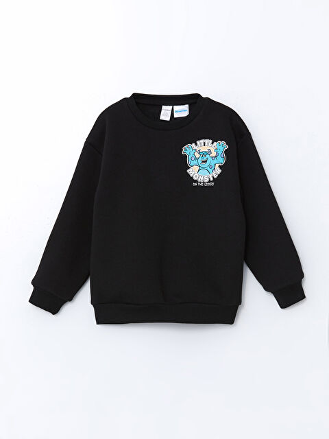 LCW Kids Kalın Sevimli Canavarlar Baskılı Erkek Çocuk Sweatshirt - W4M342Z1-CVL
