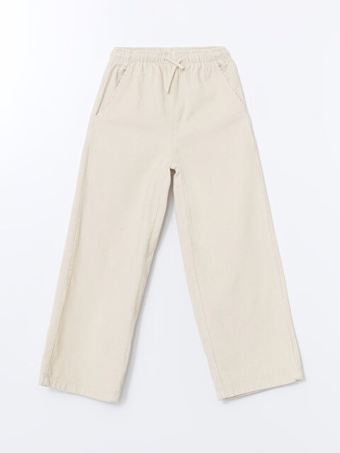 LCW Kids Beli Lastikli Kadife Kız Çocuk Pantolon - W4M366Z4-R9J