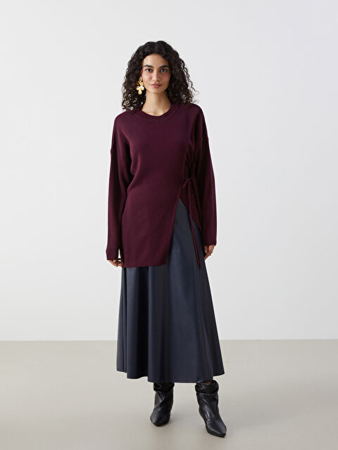 LCW Modest Beli Lastikli Deri Görünümlü Kadın Etek - W4M367Z8-ZEL