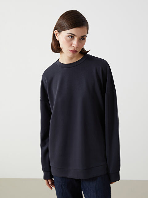 LCW Vision Oversize Modal Karışımlı Kadın Sweatshirt - W4M377Z8-HJV