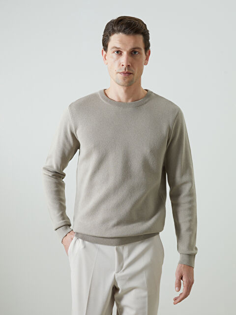 LCWAIKIKI Classic Bisiklet Yaka Erkek Triko Kazak - W4M383Z8-DG0