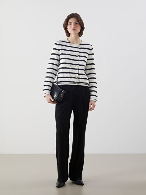 LCW Vision Beli Lastikli Kadın Triko Pantolon - W4M389Z8-CVL