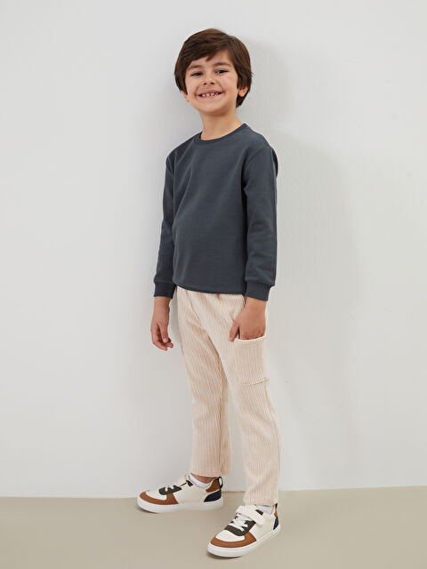 LCW Kids Beli Lastikli Kadife Erkek Çocuk Pantolon - W4M404Z1-F0B
