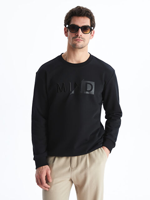 LCW Vision Bisiklet Yaka Uzun Kollu Baskılı Erkek Sweatshirt - W4M432Z8-CVL