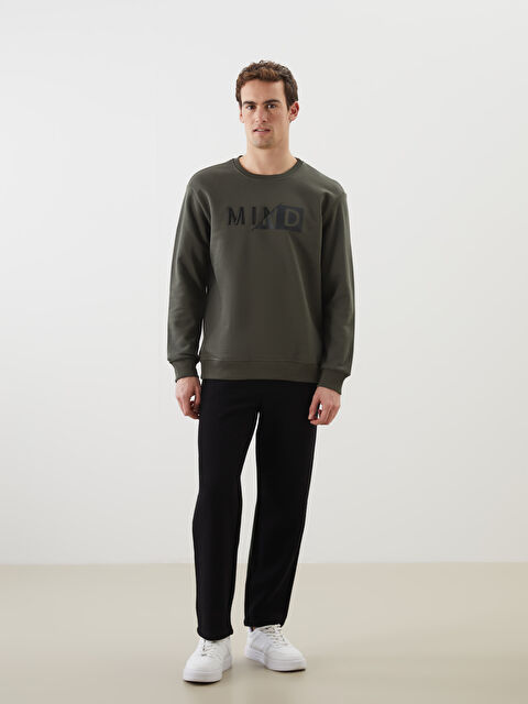 LCW Vision Crew Neck Long Sleeve Printed Men's Sweatshirt - W4M432Z8-SY9