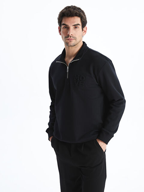 LCW Vision Funnel Neck Men's Sweatshirt - W4M433Z8-CVL