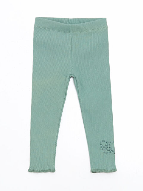 LCW Kids Beli Lastikli Basic Kız Çocuk Tayt - W4M439Z1-RDZ