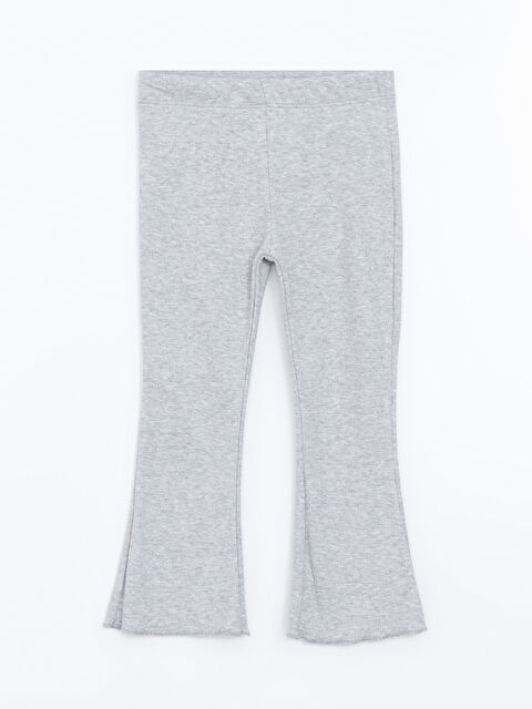 LCW Kids Beli Lastikli İspanyol Paça Kız Çocuk Tayt - W4M441Z1-DEK