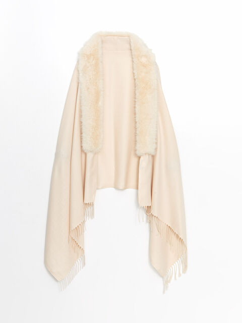 LCW Modest Kürklü Kadın Şal - W4M459Z8-YE2