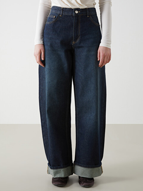 LCW Jeans İndigo Wideleg Kadın Jean Pantolon - W4M496Z8-309 | LCW