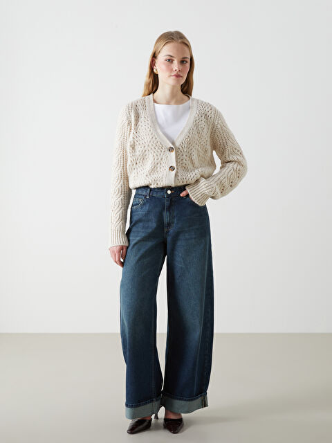 LCW Jeans Wideleg Kadın Jean Pantolon - W4M496Z8-JVU