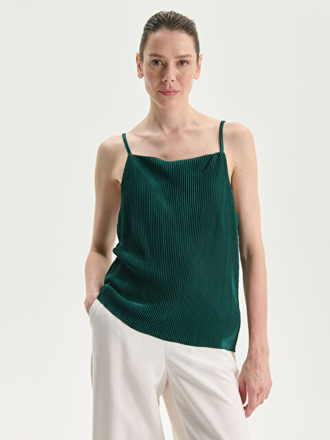 LCWAIKIKI Classic Square Neck Strappy Shiny Women's Blouse - W4M590Z8-KVX