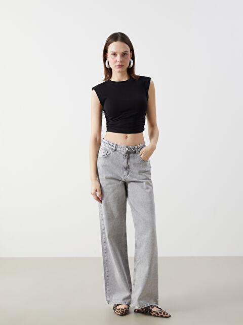 XSIDE Wideleg Kadın Jean Pantolon - W4M624Z8-Q67