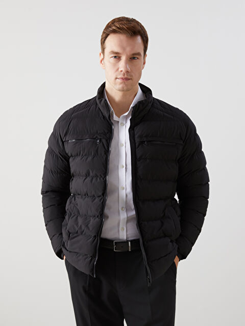 LCWAIKIKI Classic Standart Kalıp Dik Yaka Erkek Şişme Mont - W4M637Z8-CVL