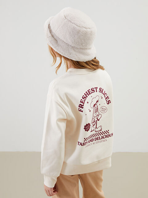 LCW Kids Bisiklet Yaka Kız Çocuk Kalın Sweatshirt - W4M739Z4-FRC