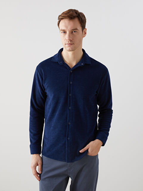 LCWAIKIKI Classic Regular Fit Uzun Kollu Gabardin Erkek Gömlek - W4M793Z8-CX1