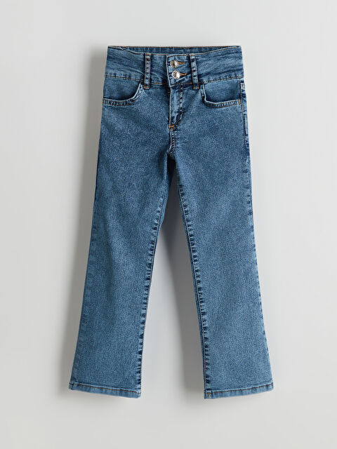 LCW Kids İspanyol Paça Kız Çocuk Jean Pantolon - W4M820Z4-V2T
