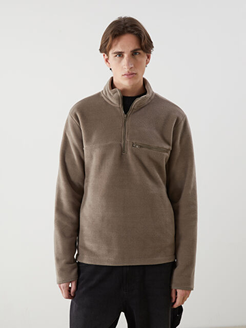 XSIDE ACTIVE Dik Yaka Uzun Kollu Polar Erkek Sweatshirt - W4M822Z8-J00