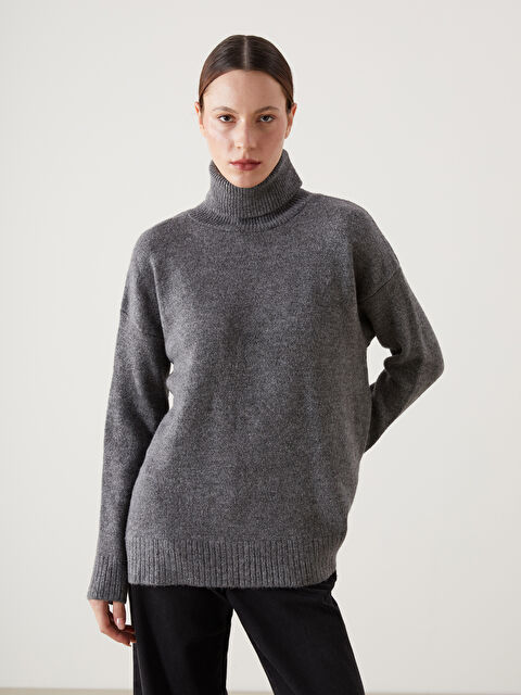 LCW Comfort Balıkçı Yaka Kadın Triko Kazak - W4M824Z8-CUZ