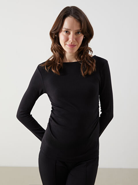 LCW Comfort Kayık Yaka Kadın Body - W4M842Z8-CVL