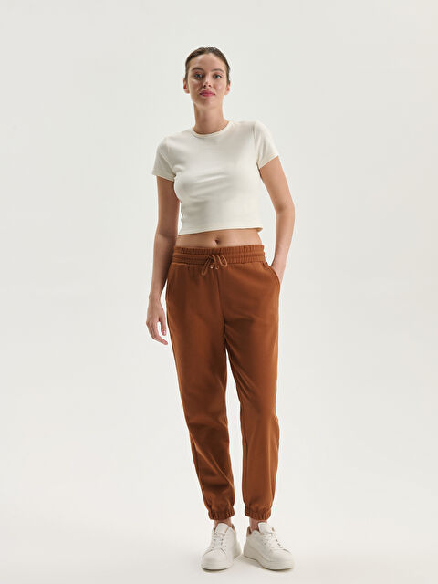 LCW Vision Elasticated Waist Women's Thick Jogger Sweatpants - W4M855Z8-V6R