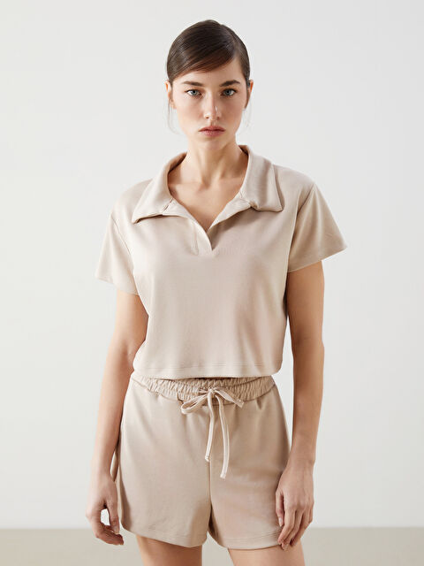 Natuvera Polo Yaka Kadın Tişört - W4M867Z8-ZGK