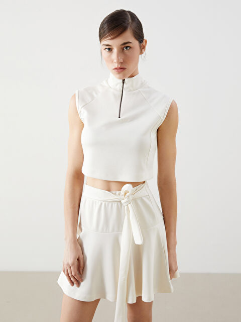 Natuvera Dik Yaka Kadın Crop - W4M869Z8-FFB