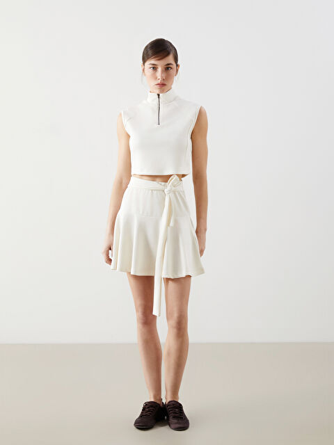 Natuvera Beli Lastikli Kadın Etek - W4M870Z8-FFB