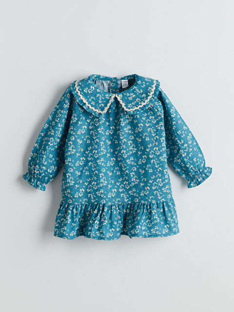 LCW Kids Bebe Yaka Kız Çocuk Gabardin Elbise - W4M928Z1-LRR