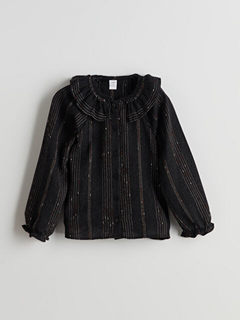 LCW Kids Bisiklet Yaka Ekose Kız Çocuk Gömlek - W4M981Z1-CY0