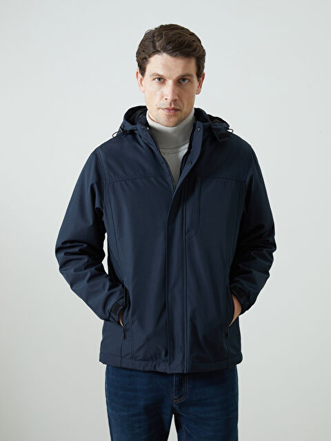 LCWAIKIKI Classic Slim Fit Kapüşonlu Erkek Mont - W4MA14Z8-RFD