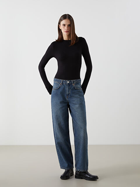 LCW Jeans Baggy Fit Kadın Jean Pantolon - W4MA21Z8-H45