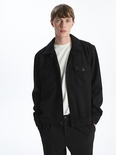 LCW Vision Regular Fit Uzun Kollu Kaşe Erkek Gömlek Ceket - W4MB53Z8-CVL