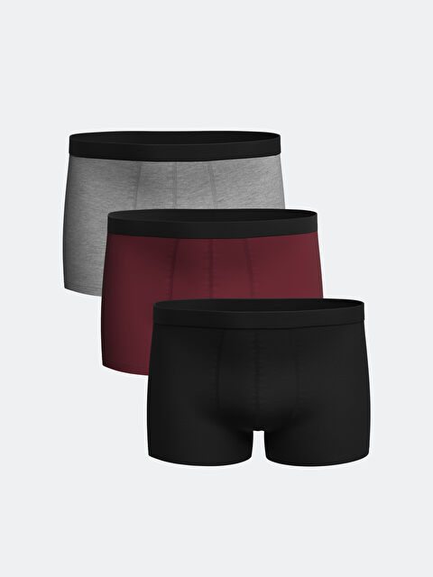LC WAIKIKI Standart Kalıp Pamuklu Esnek Erkek Boxer 3'lü - S5N742Z8-CVL