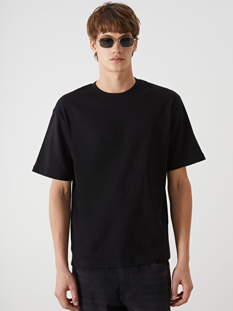 XSIDE Bisiklet Yaka Penye Erkek Tişört - S32576Z8-CVL