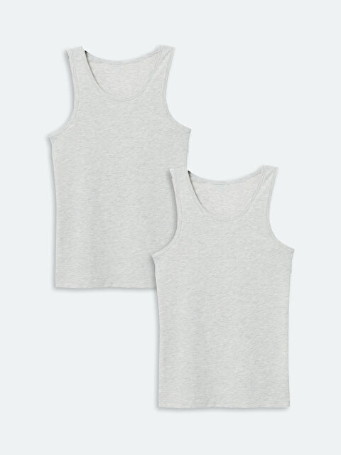LC WAIKIKI U Neck Jersey Men's Vest 2 Pack