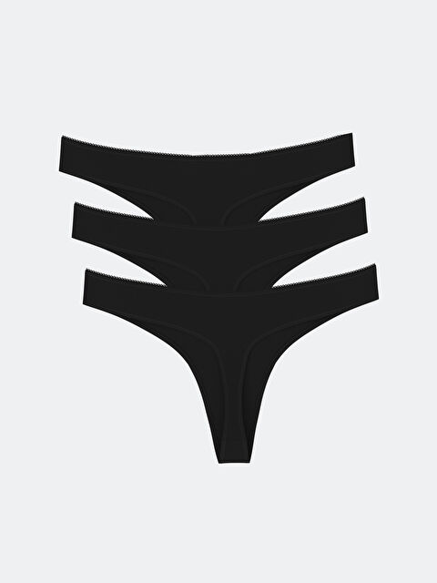 LCW DREAM Düz Tanga Külot 3'lü Paket - S45455Z8-CVL