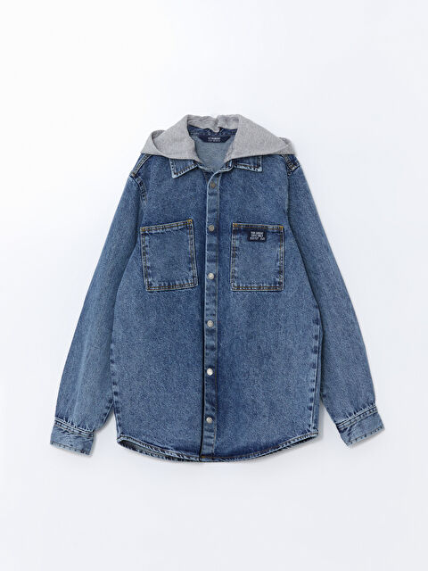 LCW Kids Kapüşonlu Erkek Çocuk Jean Gömlek - S46000Z4-507