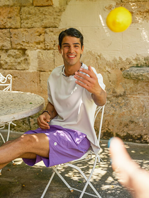 LCWAIKIKI Classic Short Length Basic Men's Swimming Shorts - S4BL84Z8-GYD