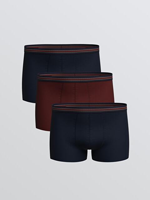 LC WAIKIKI Standart Kalıp Pamuklu Esnek Erkek Boxer 3'lü - W40980Z8-HMS